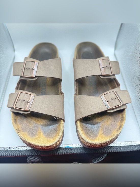 Birkenstock Other - Birkenstock Men's Double Buckle Slide Sandals in Taupe Brown